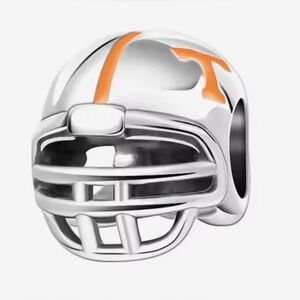 Silver and Orange University Of Tennessee UT Football Helmet Charm